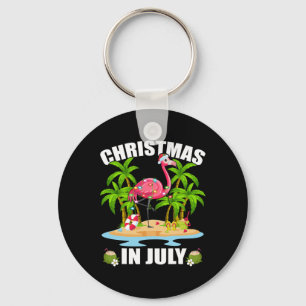 Chaveiro Iluminação de palmeira de verão Flamingo Natal em