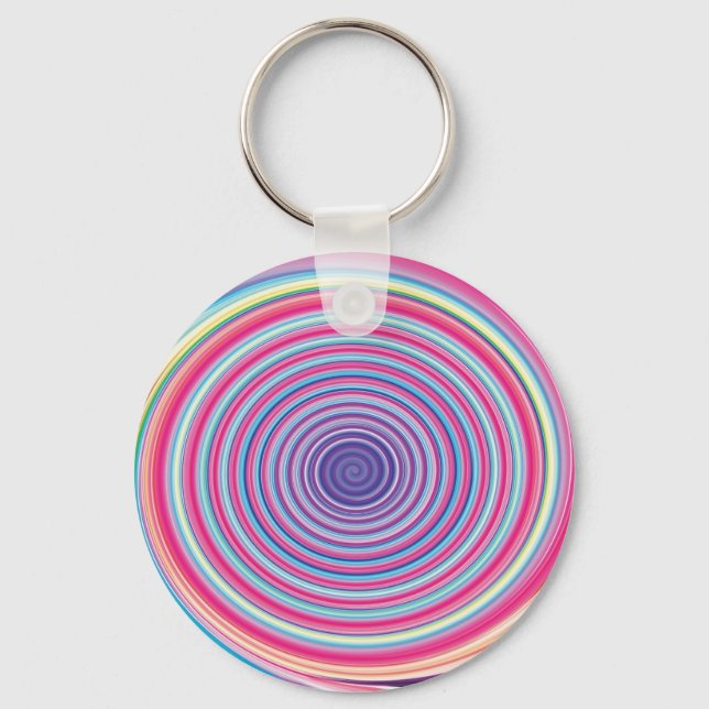 Chaveiro ILUMINAÇÃO ÓPTICA ESPIRAL DA CAMADA abstrato (Frente)