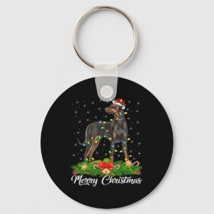 Chaveiro Iluminação Xmas Correspondente ao Doberman do Sant