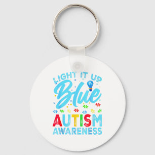 Chaveiro Ilumine de Azul Conscientização do Autismo Homens