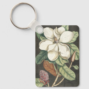 Chaveiro Ilustração Botânica de Magnólia Vintage de Catesby