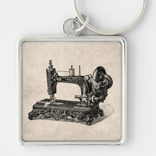 Chaveiro Ilustração da máquina de costura dos 1800s do