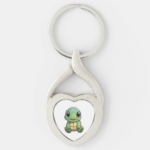 Chaveiro Ilustração da tartaruga de desenho animado