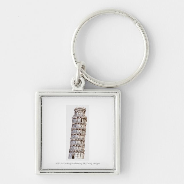 Chaveiro Ilustração da torre de Pisa (Frente)