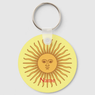 Chaveiro Ilustração de arte com face Sun Thunder_Cove
