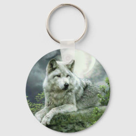 Chaveiro Ilustração de Arte Imaginativa do Lobo Mais Vendid