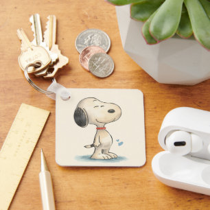 Chaveiro Ilustração de cachorro Beagle em aquarela fofa