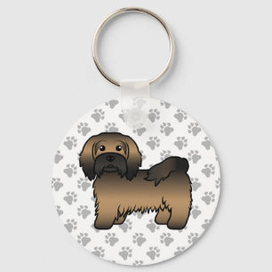 Chaveiro Ilustração de Cão de Bindle Havanese