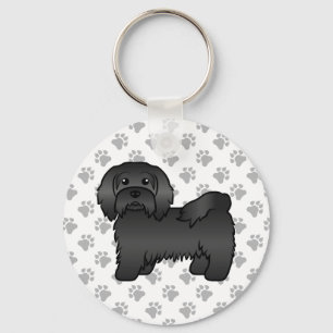 Chaveiro Ilustração de Cão de Cartoon Bonito, em Havanê