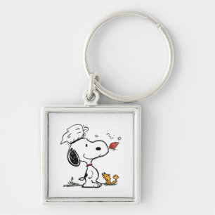 Chaveiro Ilustração de Desenho Animado de Astronauta Beagle