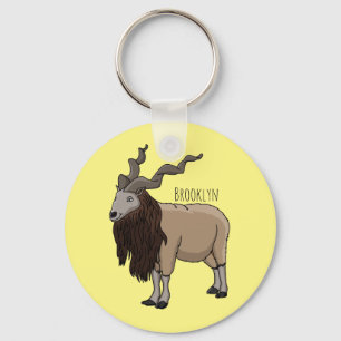 Chaveiro Ilustração de desenho animado de cabra Markhor