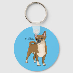 Chaveiro Ilustração de desenho animado de cachorro Chihuahu