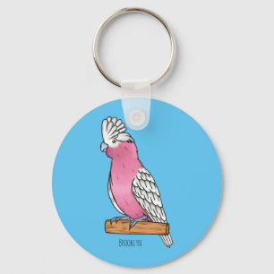 Chaveiro Ilustração de desenho animado de galah bird