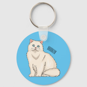 Chaveiro Ilustração de desenho animado de gato persa