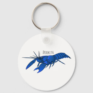 Chaveiro Ilustração de desenho animado de marron azul