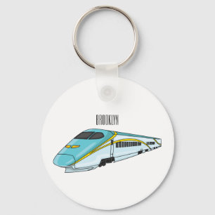 Chaveiro Ilustração de desenho animado de trem de bala de a