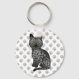 Chaveiro Ilustração de Gato de Cartoon Mau Cute Egípcio Fum