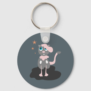 Chaveiro Ilustração de Gato Infantil Fofa de Kitty de Desen