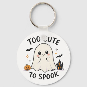 Chaveiro Ilustração de Halloween de Fantasma Demais de Fofo