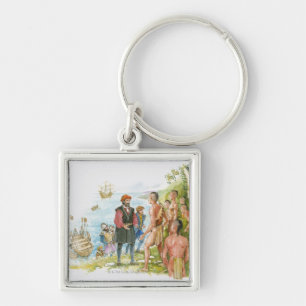 Chaveiro Ilustração de Jacques Cartier que conversa com