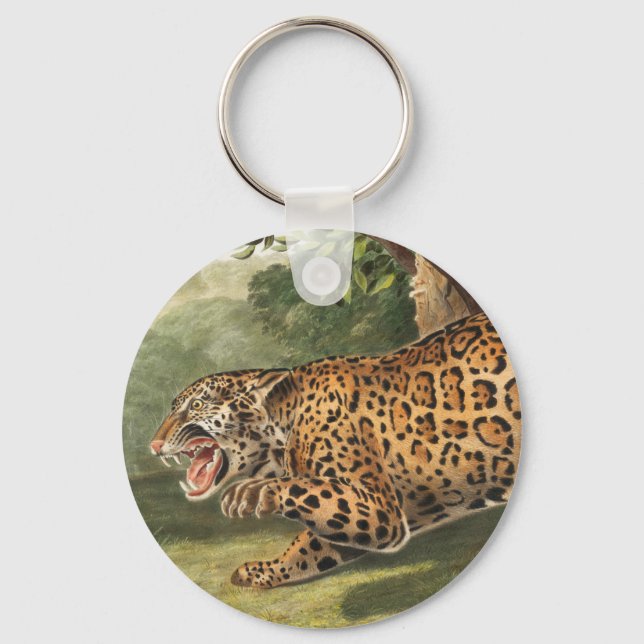 Chaveiro Ilustração de Jaguar (Felis onca) (Frente)