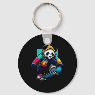 Chaveiro Ilustração de Panda Gigante Funky Legal Andando de