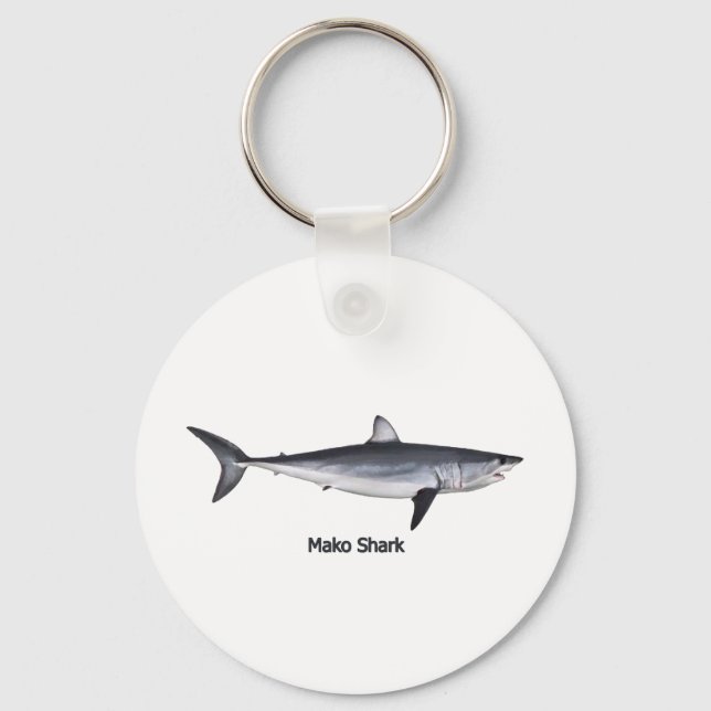 Chaveiro Ilustração de Shark Mako com Atalho (Frente)