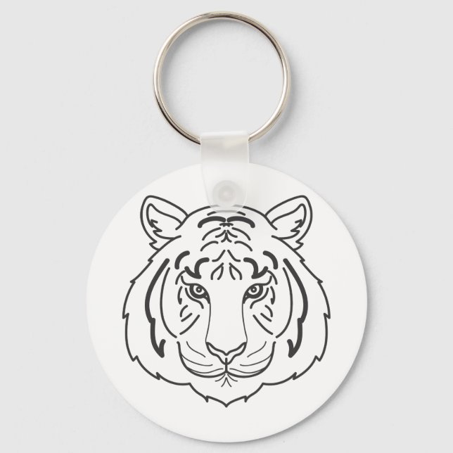 Chaveiro Ilustração de Tigre (Frente)