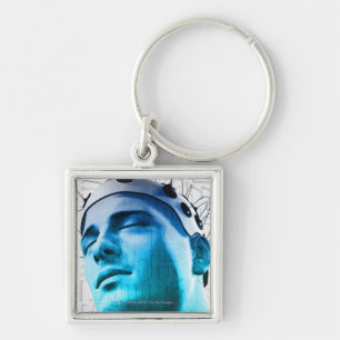 Chaveiro Ilustração de um homem que veste um boné dos