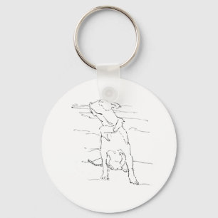 Chaveiro Ilustração do American Staffordshire Terrier