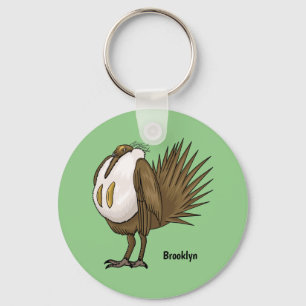 Chaveiro ilustração do desenho animado de aves de garagem d