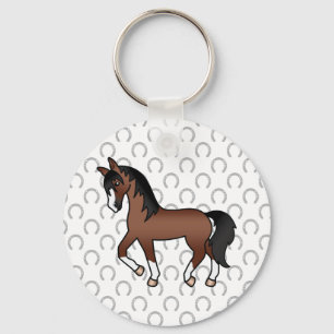 Chaveiro Ilustração do desenho animado de Cavalo Trotado