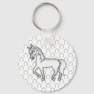 Chaveiro Ilustração do desenho animado de cavalos de Trote 