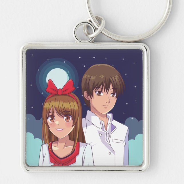 Chaveiro Ilustração do Duo Anime Moonlight (Frente)