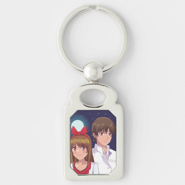 Chaveiro Ilustração do Duo Anime Moonlight (Frente)
