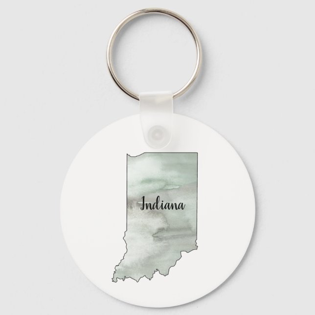 Chaveiro Ilustração do Estado de Indiana (Frente)