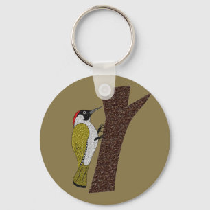 Chaveiro Ilustração do Pica-Pau Verde