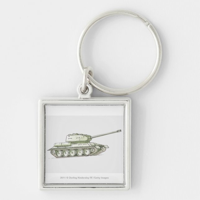 Chaveiro Ilustração do tanque (Frente)