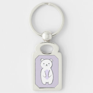 Chaveiro Ilustração do Urso Polar Bonito
