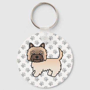 Chaveiro Ilustração e patas do Cairn Terrier Cog