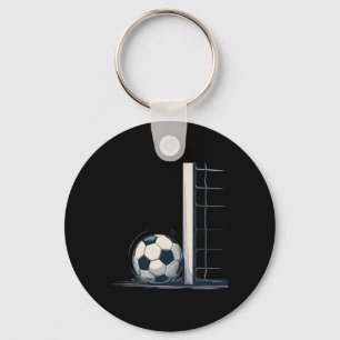 Chaveiro Ilustração Esportiva de Futebol no Gol 