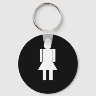 Chaveiro Ilustração feminina820 MULHER CARTOON BATHROOM P