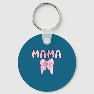 Chaveiro Ilustração Rosa Coquette de Aniversário da Mamãe