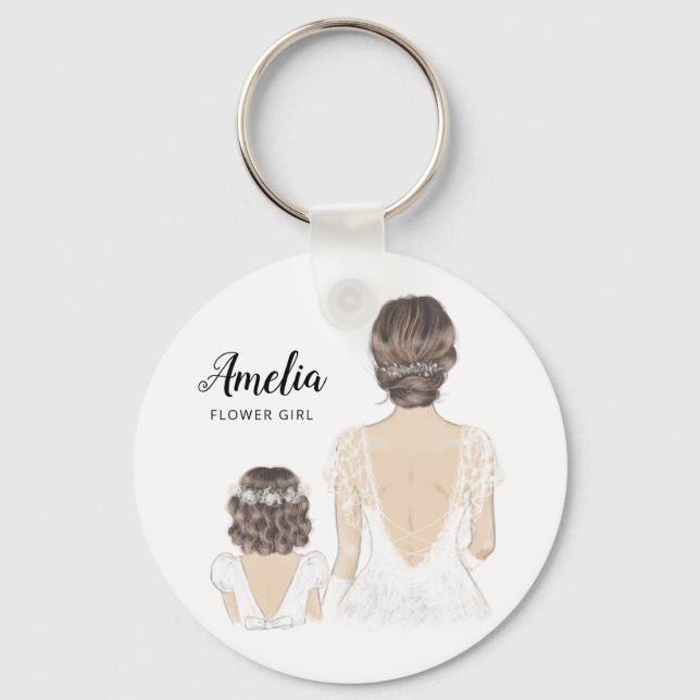 Chaveiro Ilustração será meu anel-chave da florista? (Frente)