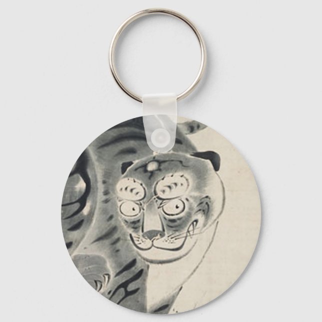 Chaveiro Ilustração Tiger de Ito Jakuchu (Frente)
