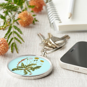 Chaveiro Ilustração Vintage Dandelion