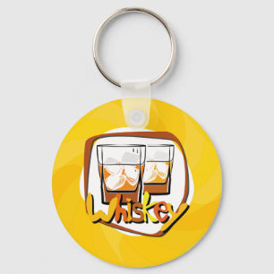 Chaveiro Ilustração Wiskey no gelo