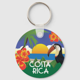 Chaveiro Ilustrações do estilo de vintage da Costa Rica