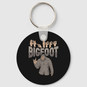 Chaveiro ILY Bigfoot ASL Gesto de Mão Surdo Audição Perda A