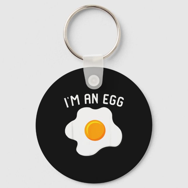 Chaveiro I'm An Egg Costume Funny Halloween Present Fried E (Frente)
